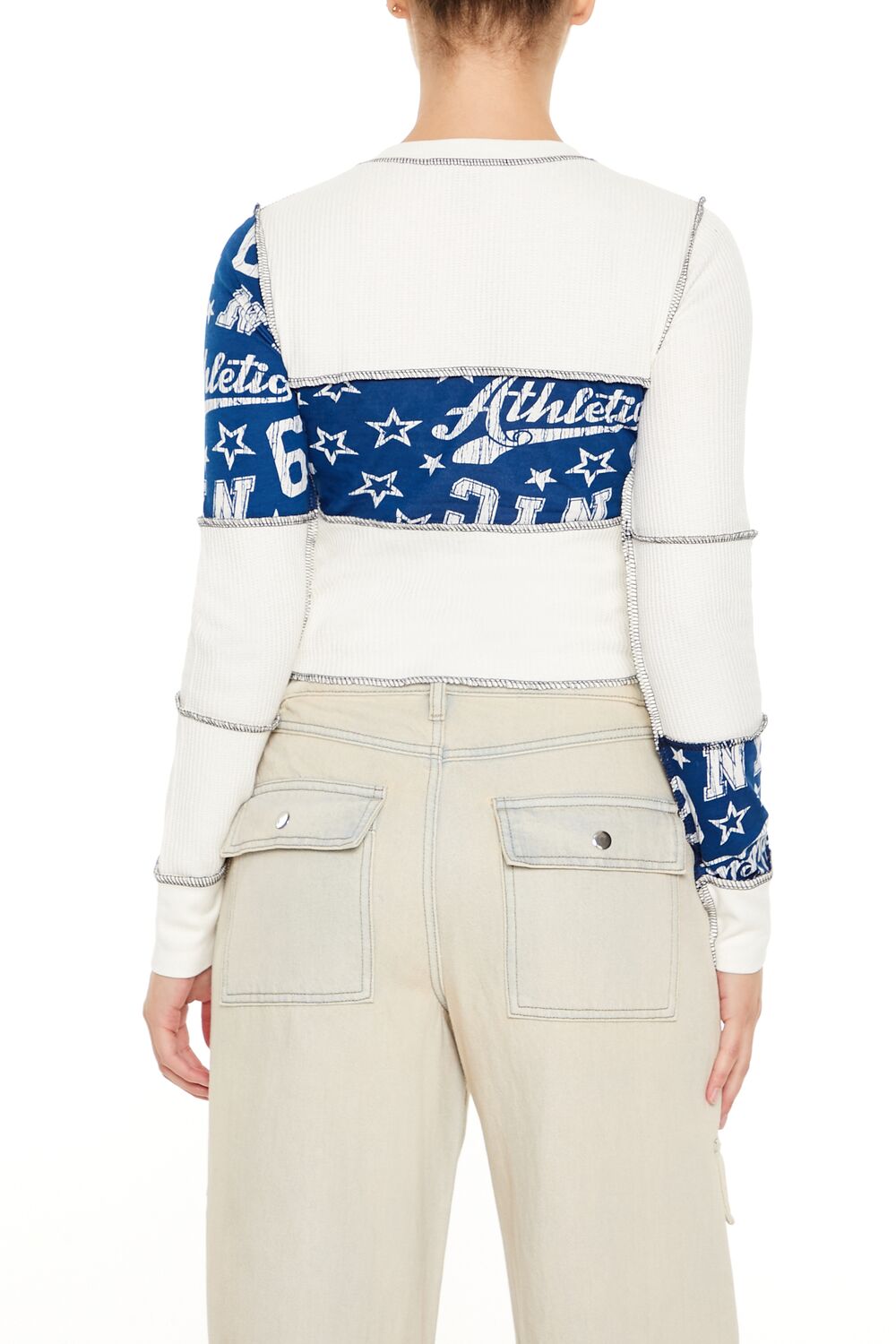 Colorblock Split-Neck Crop Top | Forever 21 Women