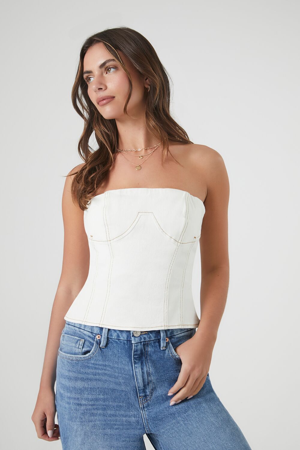 Denim Bustier Tube Top | Forever 21 Women