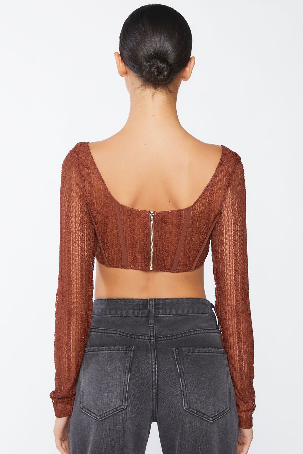 Crochet Lace Long-Sleeve Crop Top | Forever 21 Women