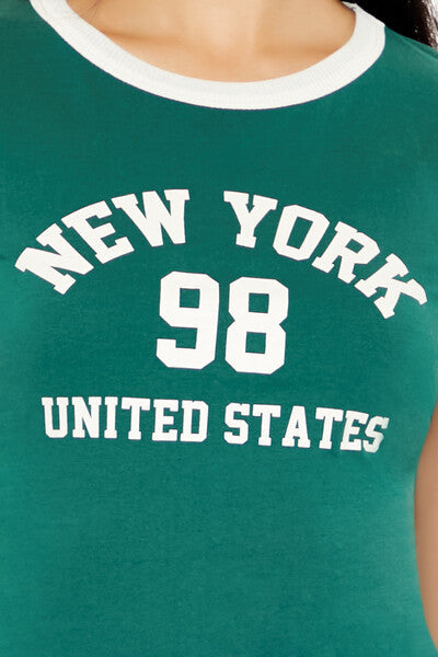 New York Cropped Ringer Tee | Forever 21 Women