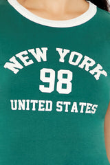New York Cropped Ringer Tee | Forever 21 Women