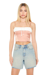 Cropped Satin Colorblock Cami | Forever 21 Women