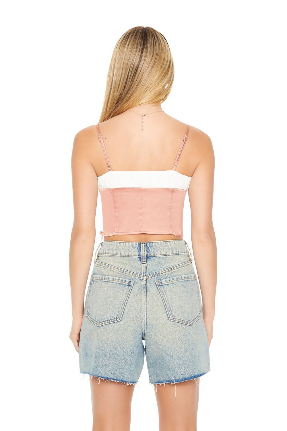 Cropped Satin Colorblock Cami | Forever 21 Women