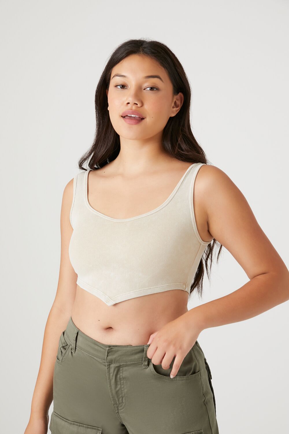 Seamless Ribbed V-Hem Tank Top | Forever 21 Women