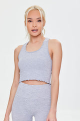 Active Seamless Lettuce-Edge Crop Top | Forever 21 Women