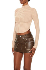 Ribbed Lettuce-Edge Crop Top | Forever 21 Women
