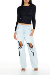Ribbed Fuzzy Knit Sweater | Forever 21 Women