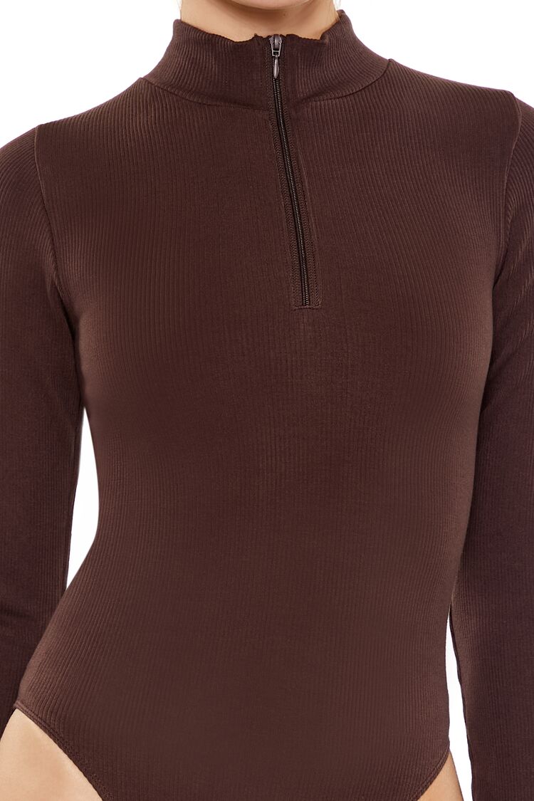 Seamless Half-Zip Bodysuit | Forever 21 Women