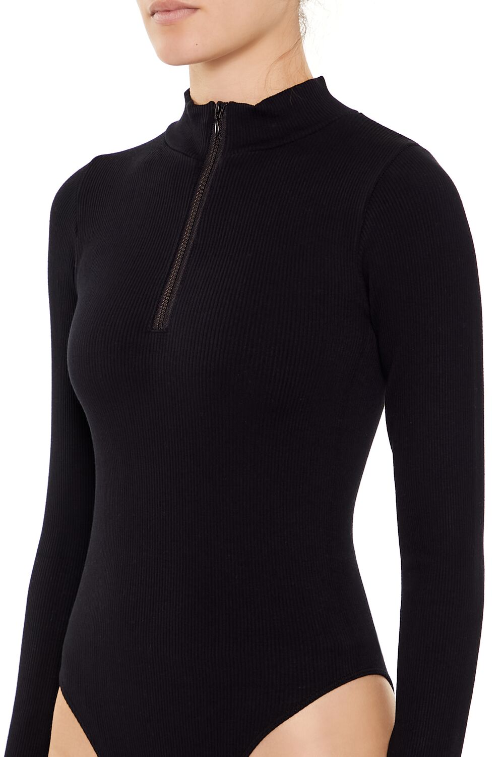 Seamless Half-Zip Bodysuit | Forever 21 Women