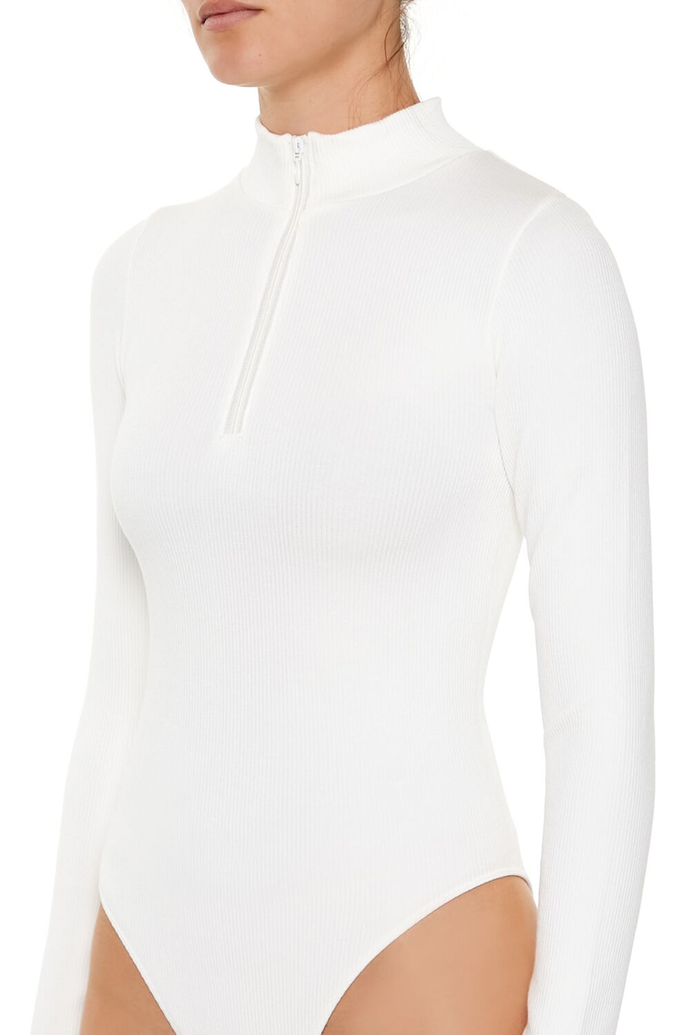 Seamless Half-Zip Bodysuit | Forever 21 Women