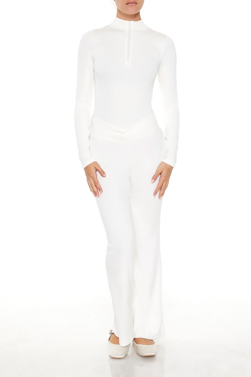 Seamless Half-Zip Bodysuit | Forever 21 Women