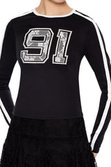Rhinestone Lace 91 Tee | Forever 21 Women