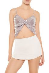 Sequin Notched-Hem Cropped Cami | Forever 21 Women