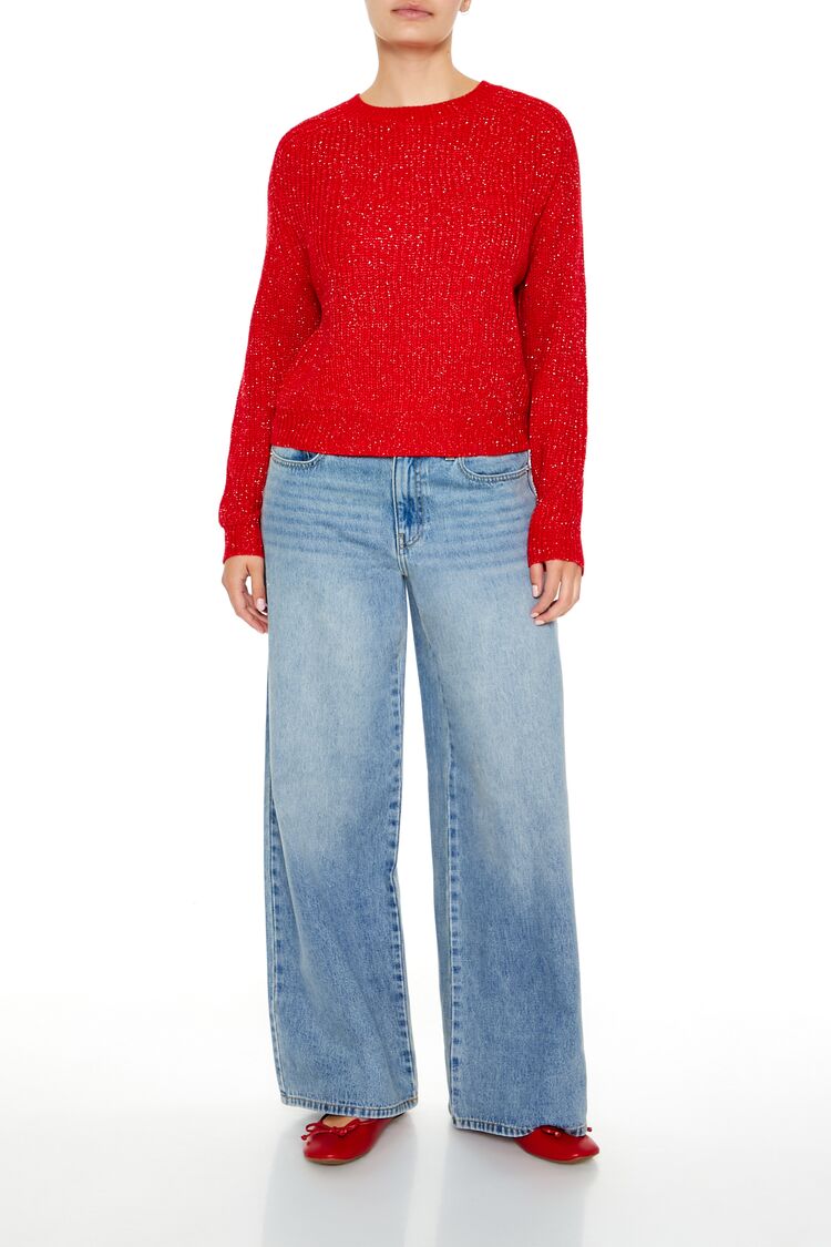 Metallic Knit Raglan Sweater | Forever 21 Women