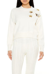 Sequin Star Drop-Sleeve Sweater | Forever 21 Women