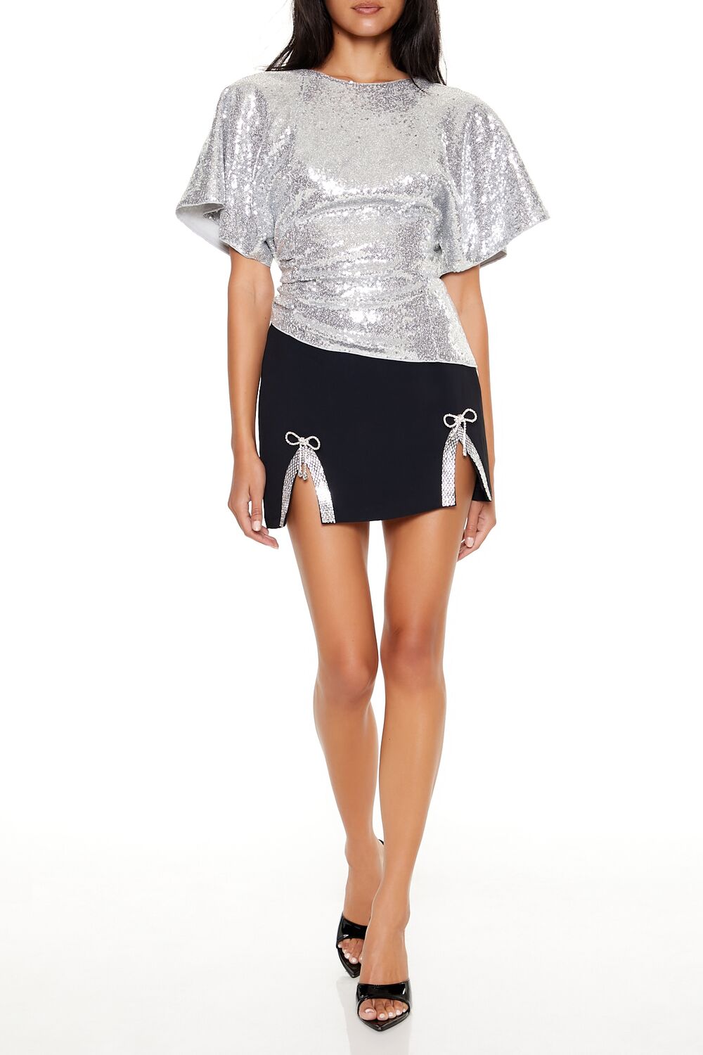 Sequin Butterfly-Sleeve Top | Forever 21 Women