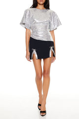 Sequin Butterfly-Sleeve Top | Forever 21 Women