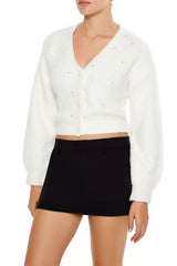 Faux Pearl Cardigan Sweater | Forever 21 Women