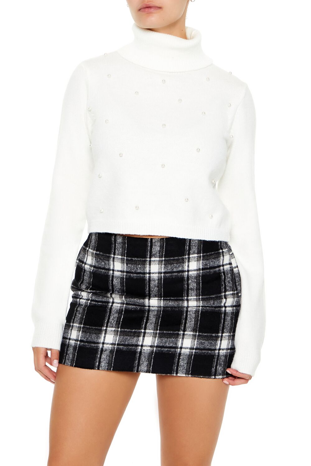 Faux Pearl Turtleneck Sweater | Forever 21 Women