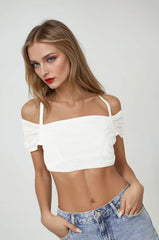 Mesh Off-the-Shoulder Crop Top | Forever 21 Women
