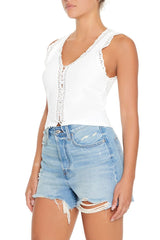 Ribbed Lace-Up Tank Top | Forever 21 Women
