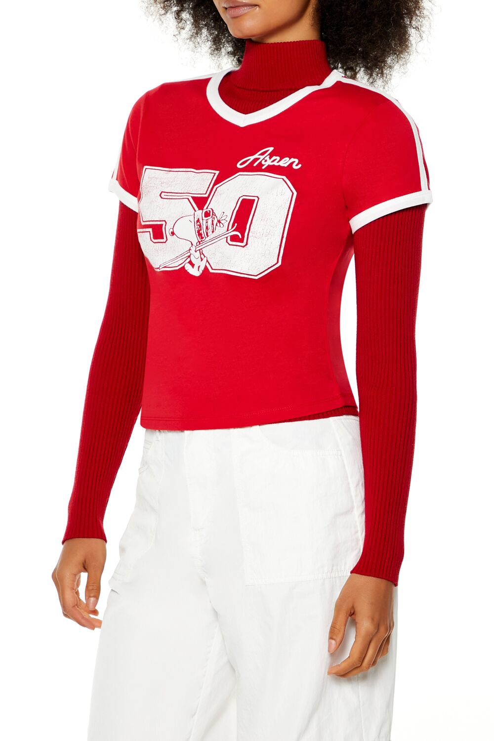 Snoopy Aspen Ringer Tee | Forever 21 Women
