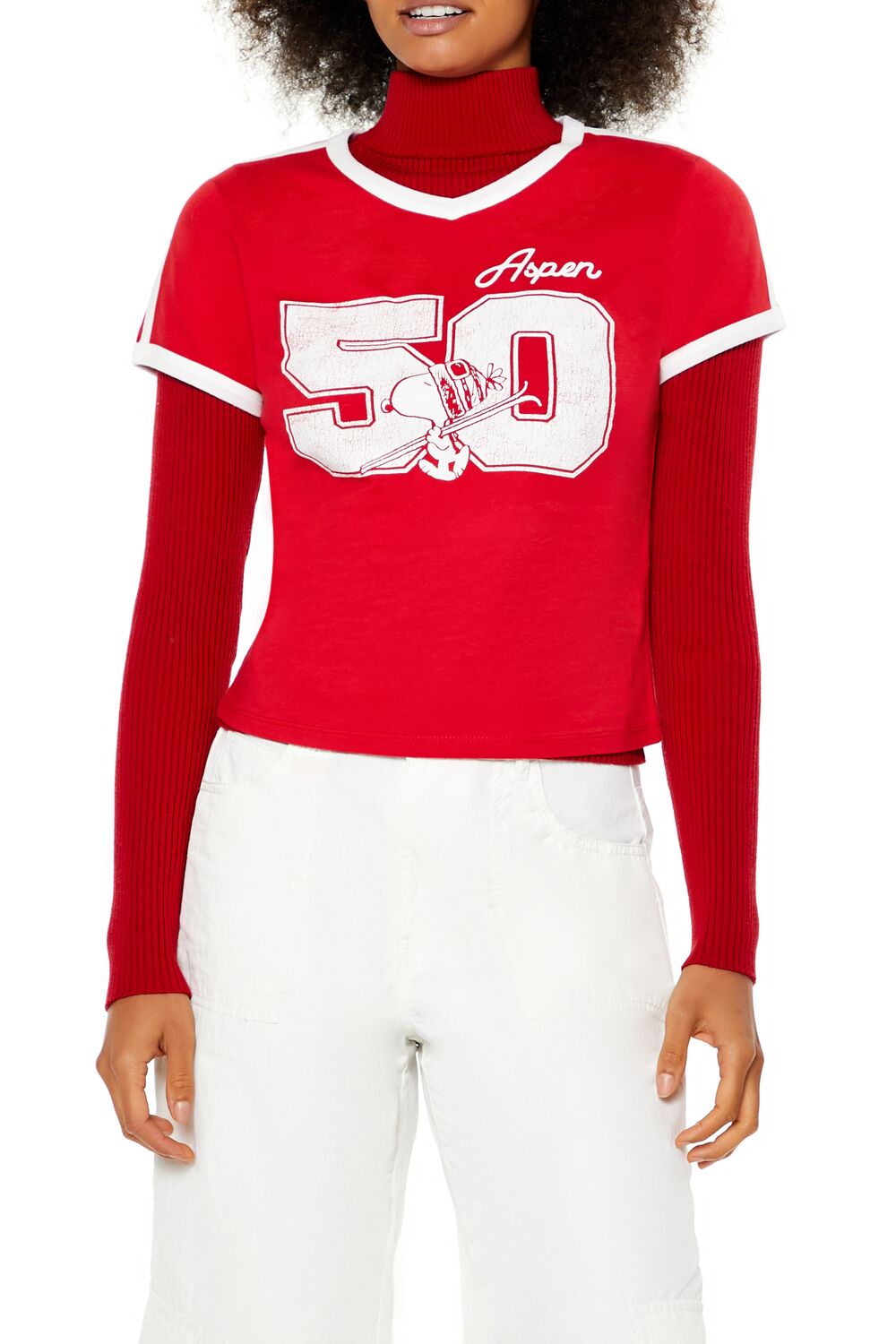 Snoopy Aspen Ringer Tee | Forever 21 Women