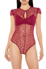 Sheer Lace Thong Bodysuit | Forever 21 Women