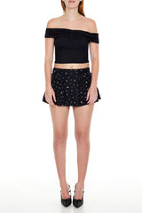Mesh Off-the-Shoulder Crop Top | Forever 21 Women