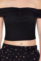 Mesh Off-the-Shoulder Crop Top | Forever 21 Women