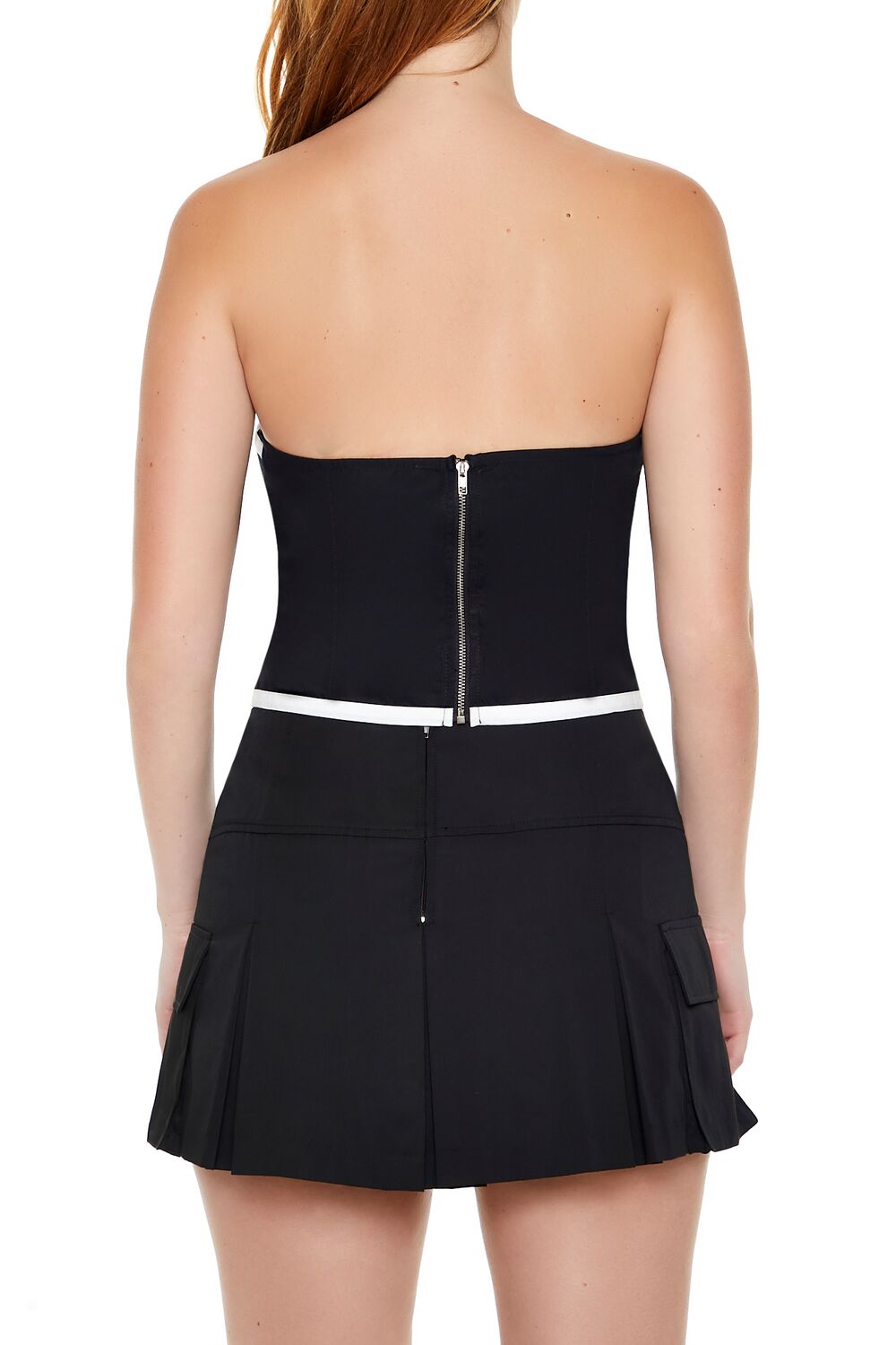 Colorblock Lace-Up Tube Crop Top | Forever 21 Women