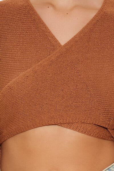 Tie-Back Crossover Sweater | Forever 21 Women