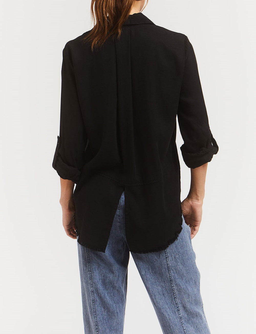 Riley Rolled Tab Sleeve Button Down Shirt Double Chest Pockets | Forever 21 Women