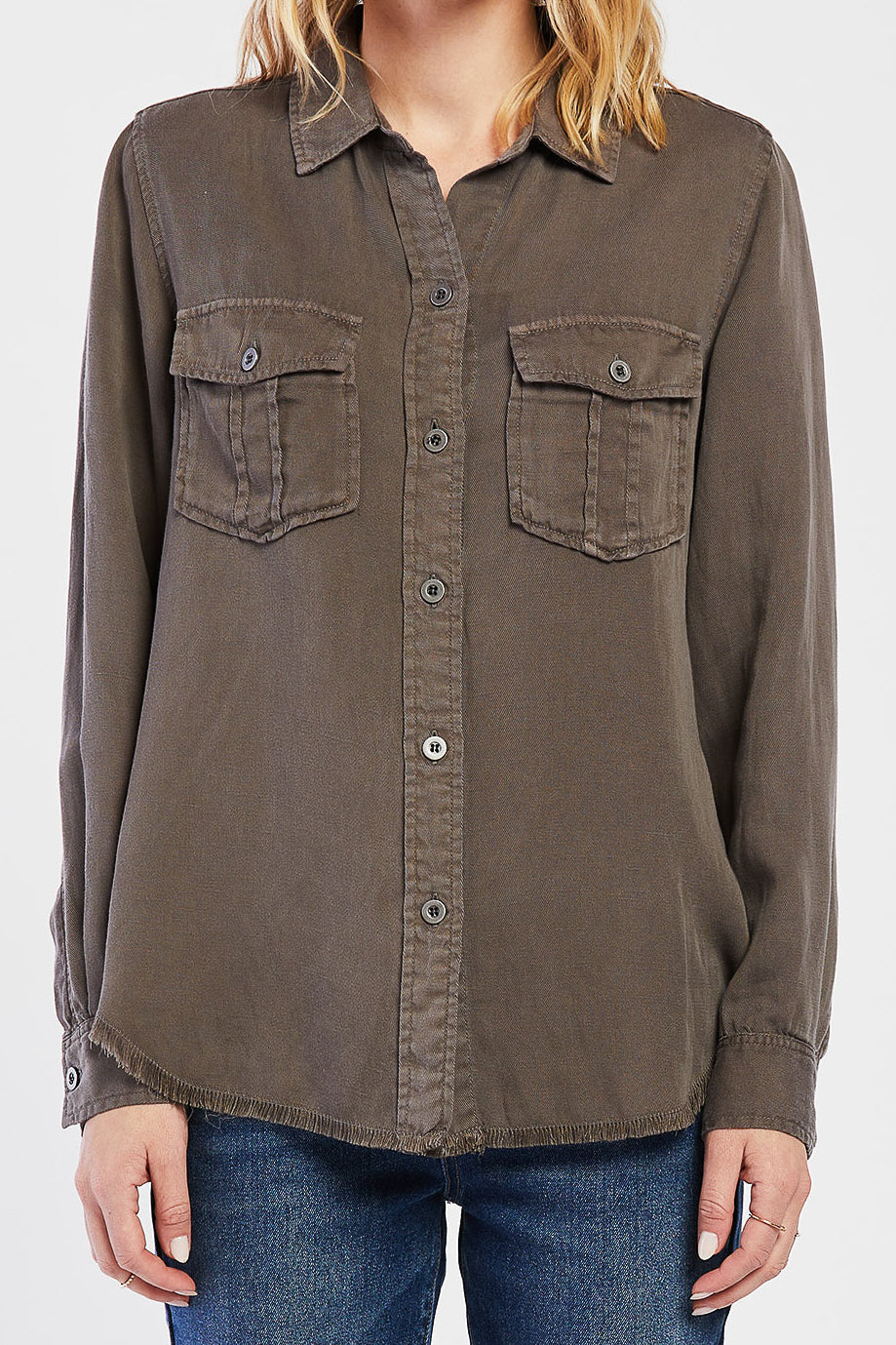 Brea Utility Style Button Down Shirt | Forever 21 Women