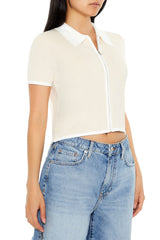 Cropped Sweater-Knit Shirt | Forever 21 Women