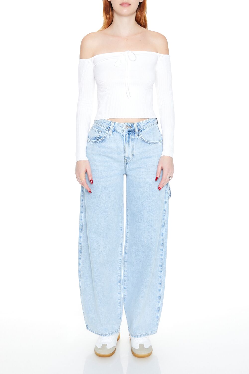 Off-the-Shoulder Sweater-Knit Top | Forever 21 Women
