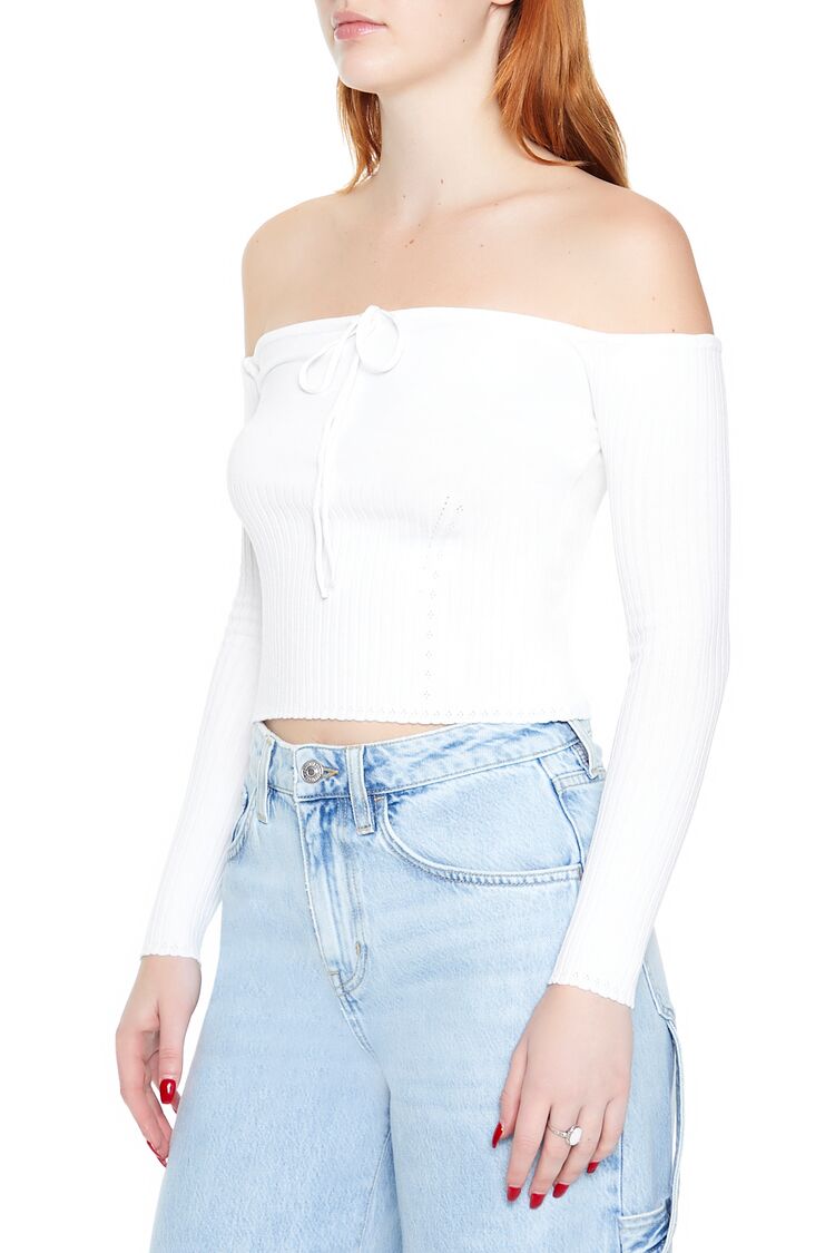 Off-the-Shoulder Sweater-Knit Top | Forever 21 Women