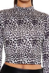 Leopard Mock Neck Crop Top | Forever 21 Women