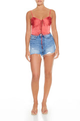 Satin Lace-Up Bustier Cami | Forever 21 Women