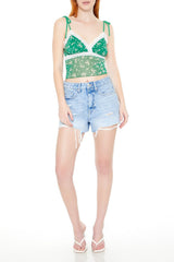 Lace-Trim Floral Tie-Strap Cami | Forever 21 Women