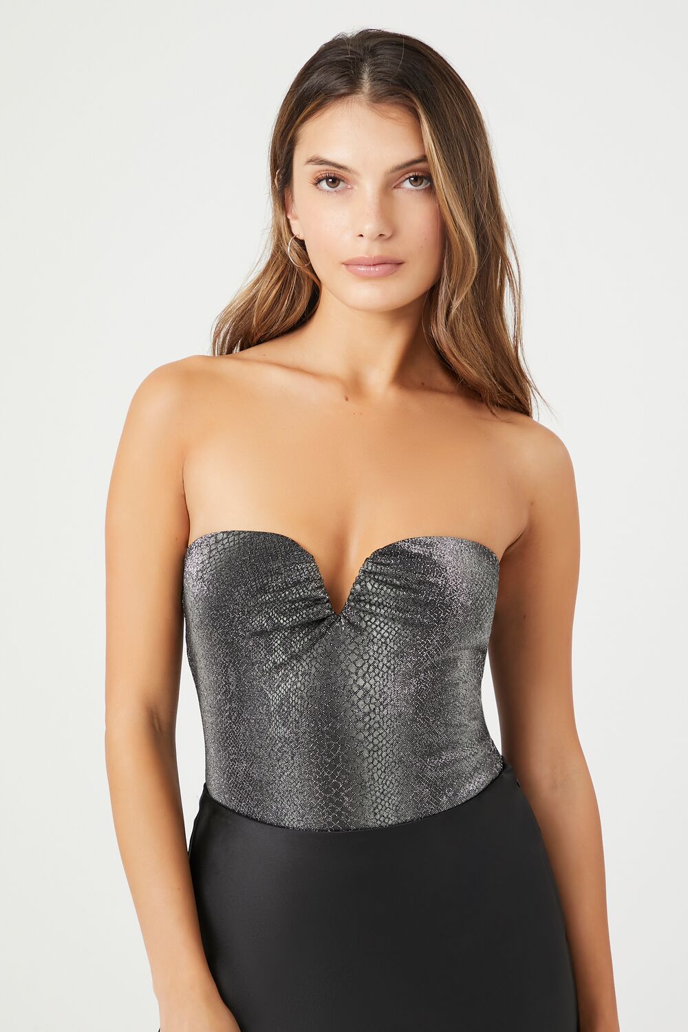 Snake Print Sweetheart Bodysuit | Forever 21 Women