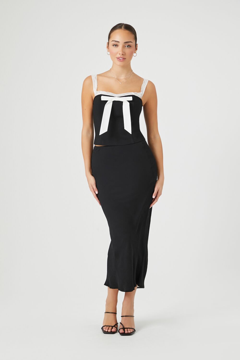 Bow Lace-Trim Cami | Forever 21 Women