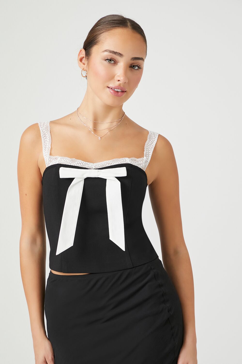 Bow Lace-Trim Cami | Forever 21 Women