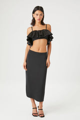 Satin Ruffle Cropped Cami | Forever 21 Women