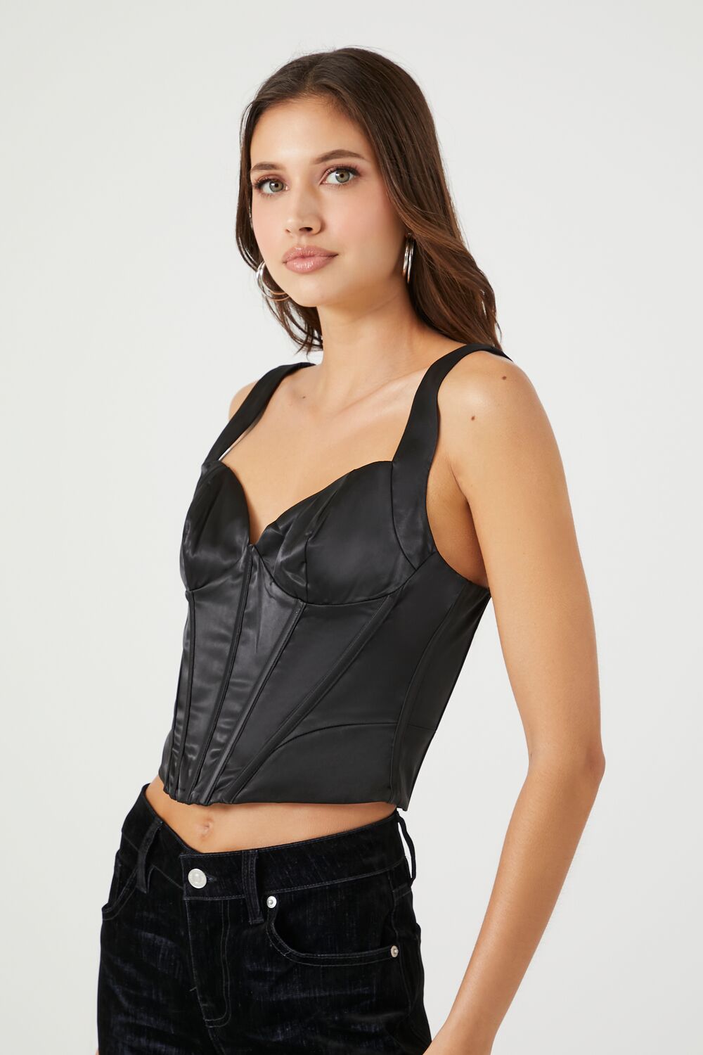 Satin Bustier Crop Top | Forever 21 Women