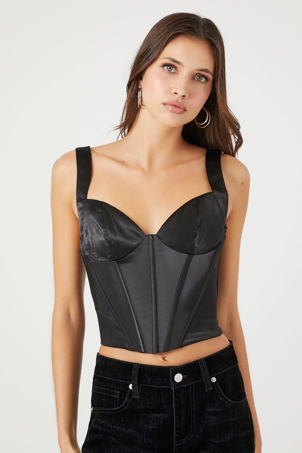 Satin Bustier Crop Top | Forever 21 Women