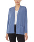 Open Front Ribbed Blue Icon Cardigan | Forever 21 Women