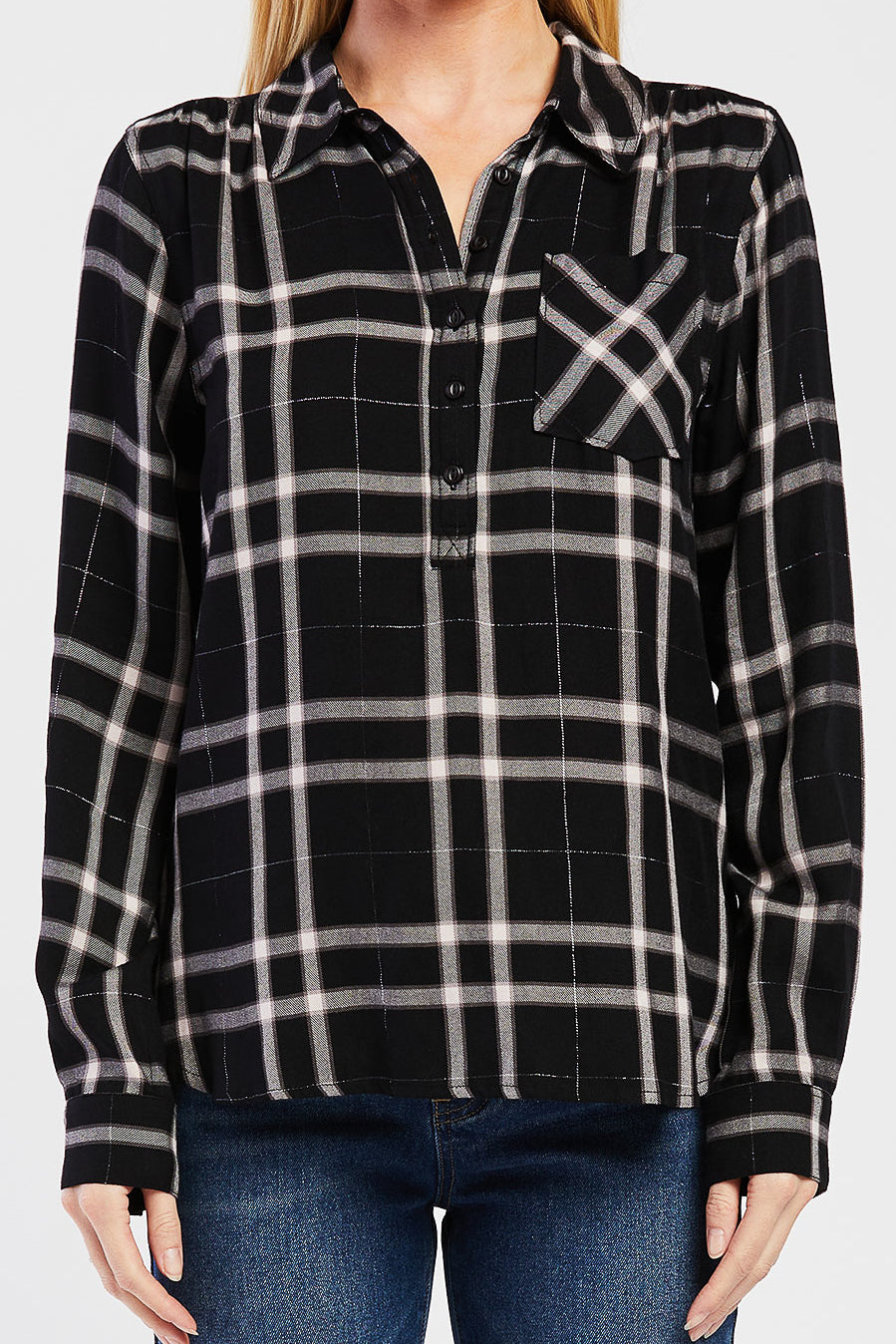 Brittina Long Sleeve Plaid Shirt | Forever 21 Women
