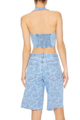 Water Print Halter Crop Top | Forever 21 Women
