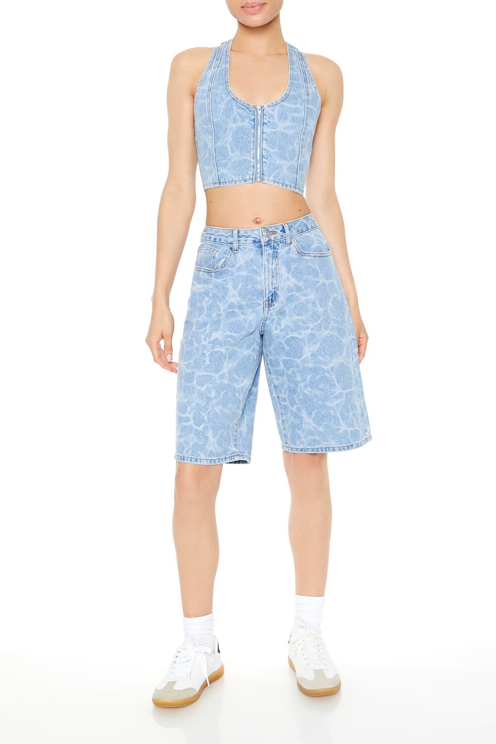 Water Print Halter Crop Top | Forever 21 Women